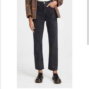 NWOT Agolde 90’s Pinch Waist Jeans in “Black Tea”